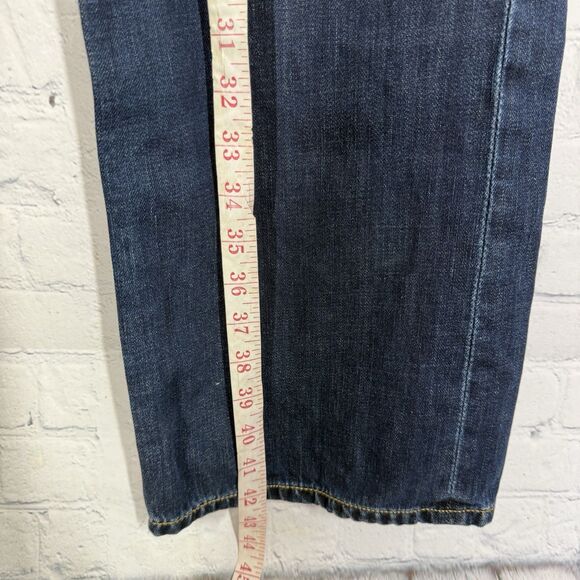 Timberland Baggy Denim Jeans Men Size 34 X 33 Dark Blue Boot Cut Western Pants - Picture 11 of 15